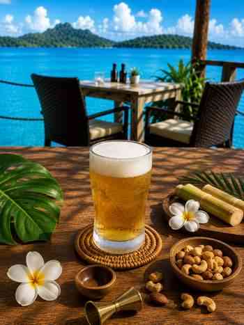 Bières pression 25 cl au Saint James Bora Bora