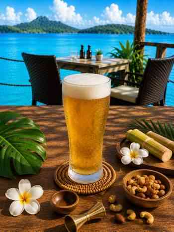 Bières pression 50 cl au Saint James Bora Bora