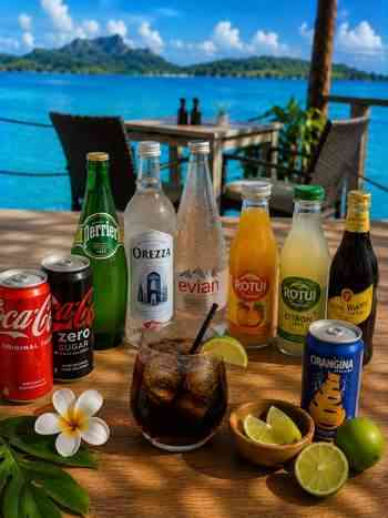 Sodas au Saint James Bora Bora