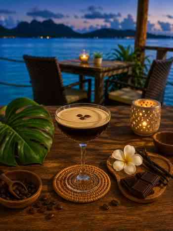Cocktails de fin de repas au Saint James Bora Bora