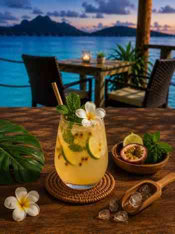 Cocktails sans alcool au Saint James Bora Bora
