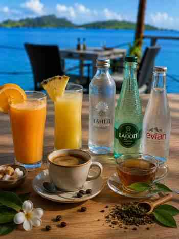 Jus, eaux, cafés et thés au Saint James Bora Bora