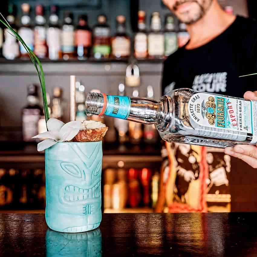La carte des boissons du bar Saint James Bora Bora