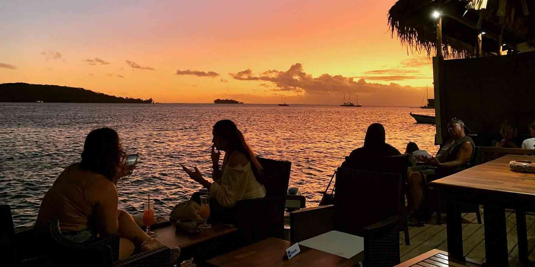 La carte des tapas du Saint James Bora Bora